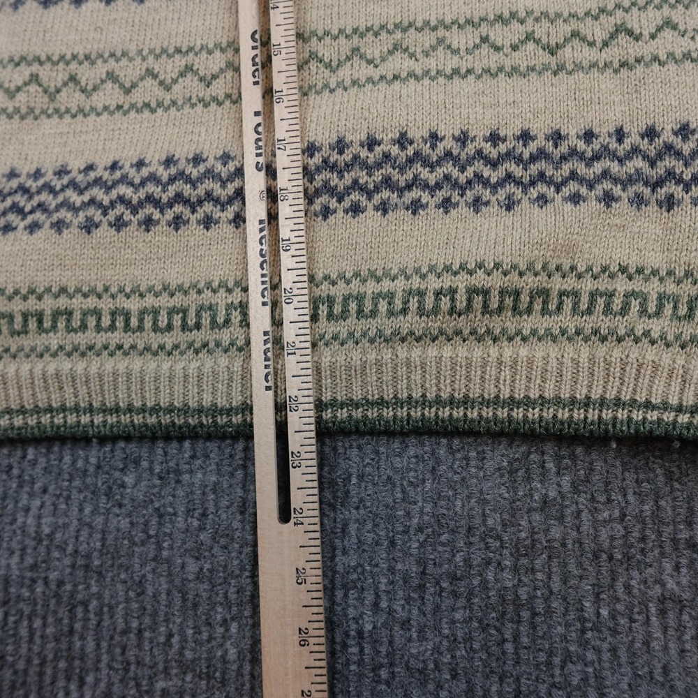Vintage LL Bean Sweater Mens Large Linen Wool Fair Isle Crewneck Ireland - Picture 7 of 8